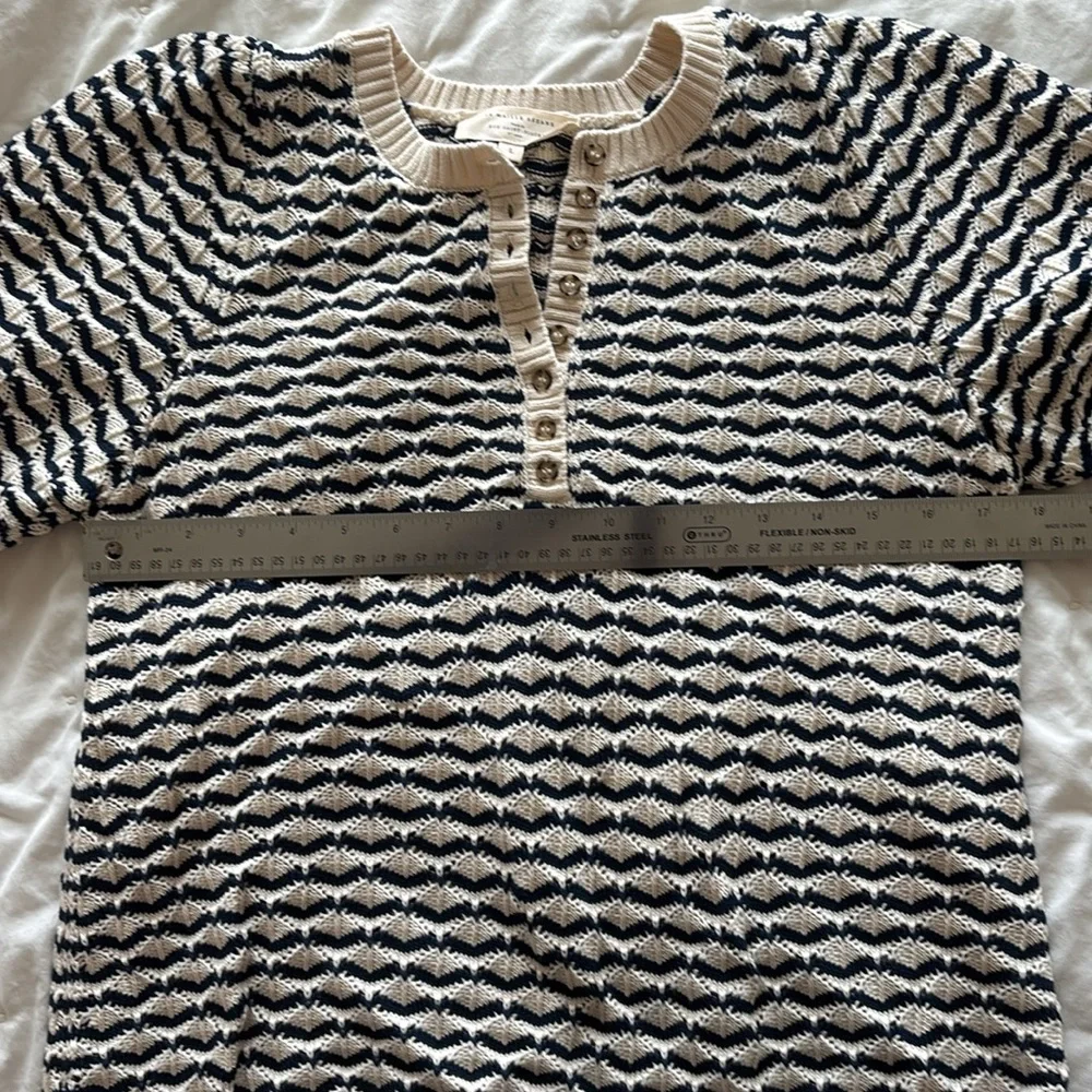 Sezane Mae Jumper Ecru / Navy - Size L - Picture 7 of 8